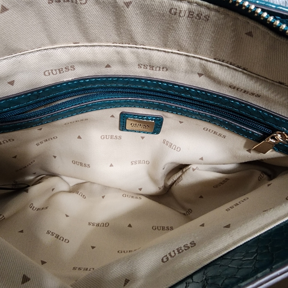 Guess Moon Light Python Triple-Compartment Satchel - image 6